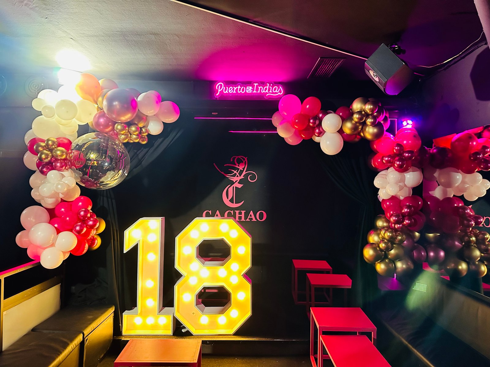 Fiesta 18 Cumpleaños con Número LED